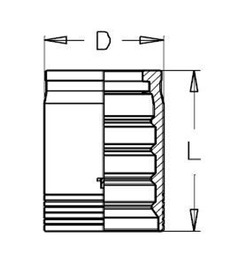 Муфта DN 32 4SP/R13/R15 CS (с зачисткой)