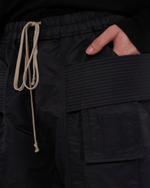 RICK OWENS DRKSHDW БРЮКИ ЧЕРНЫЕ CREATCH CARGO DRAWSTRING