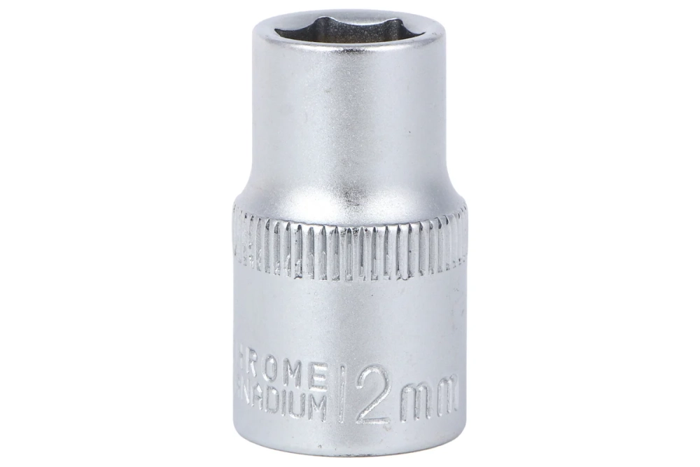 Головка торцевая 6 граней, 12 мм, 1/2"DR, хром-ванадий ЕРМАК 736-223