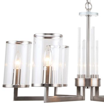 Люстра подвесная 6*Е14 1046/11/06P никель Vase Stilfort