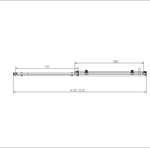 Душевой уголок Vincea Комо-Н (Como-N) VSR-4CN8015CLB, 1500*800, черный, стекло прозрачное