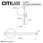 Citilux GLOB CL209411 Светильник бра Чёрный