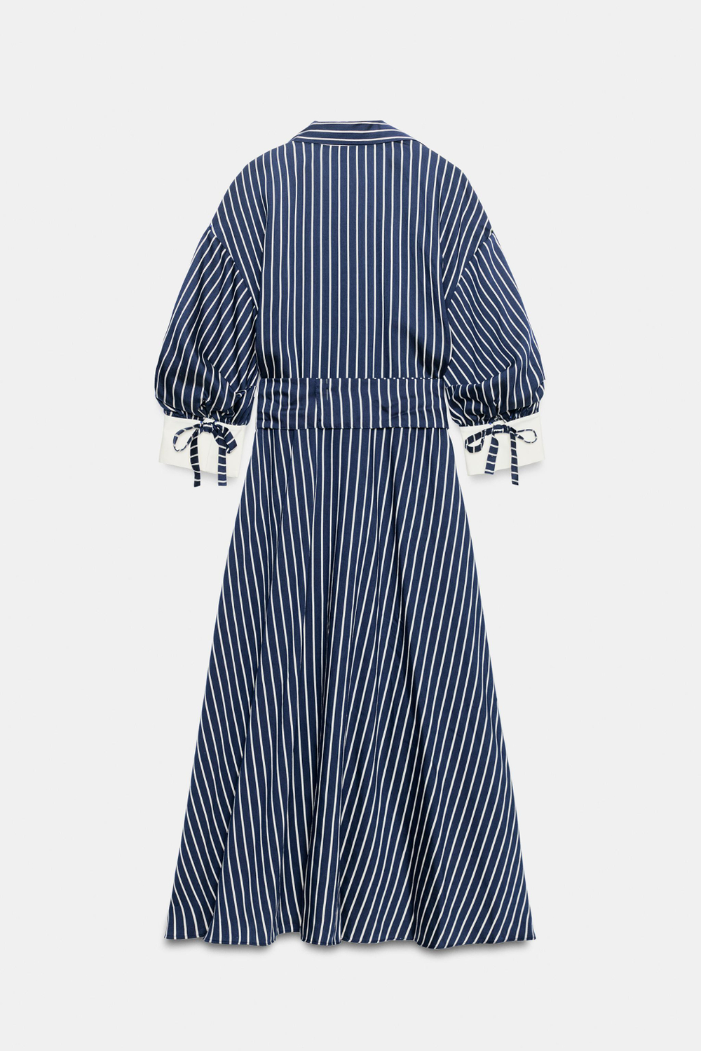 ПЛАТЬЕ МИДИ В ПОЛОСКУ С РЕМНЕМ — ZARA