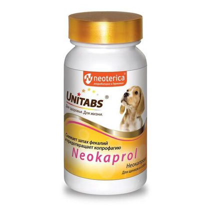 UNITABS Neokaprol Витаминно-минеральный комплекс для щенков и собак с проблемой копрофагии (100 таблеток)