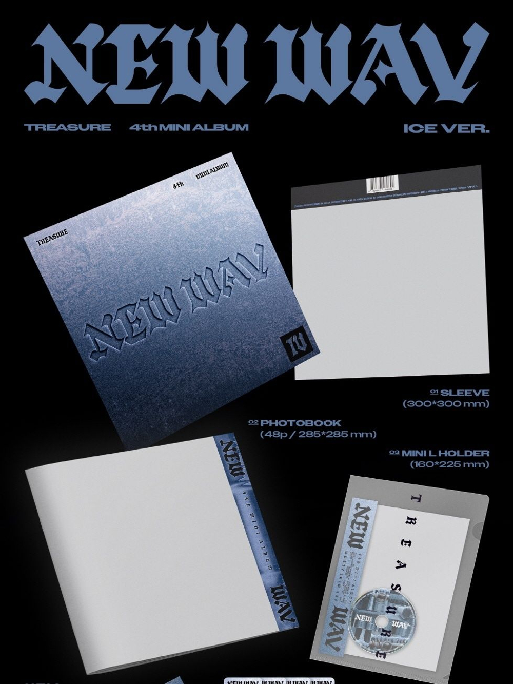 Альбом TREASURE - NEW WAV 4th Mini Album 2 Version SET