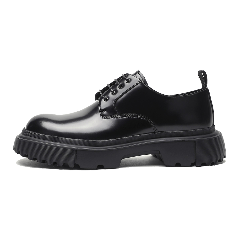 ELLE HOMME Top Grain Cow Leather Dress Shoes Men"s Black