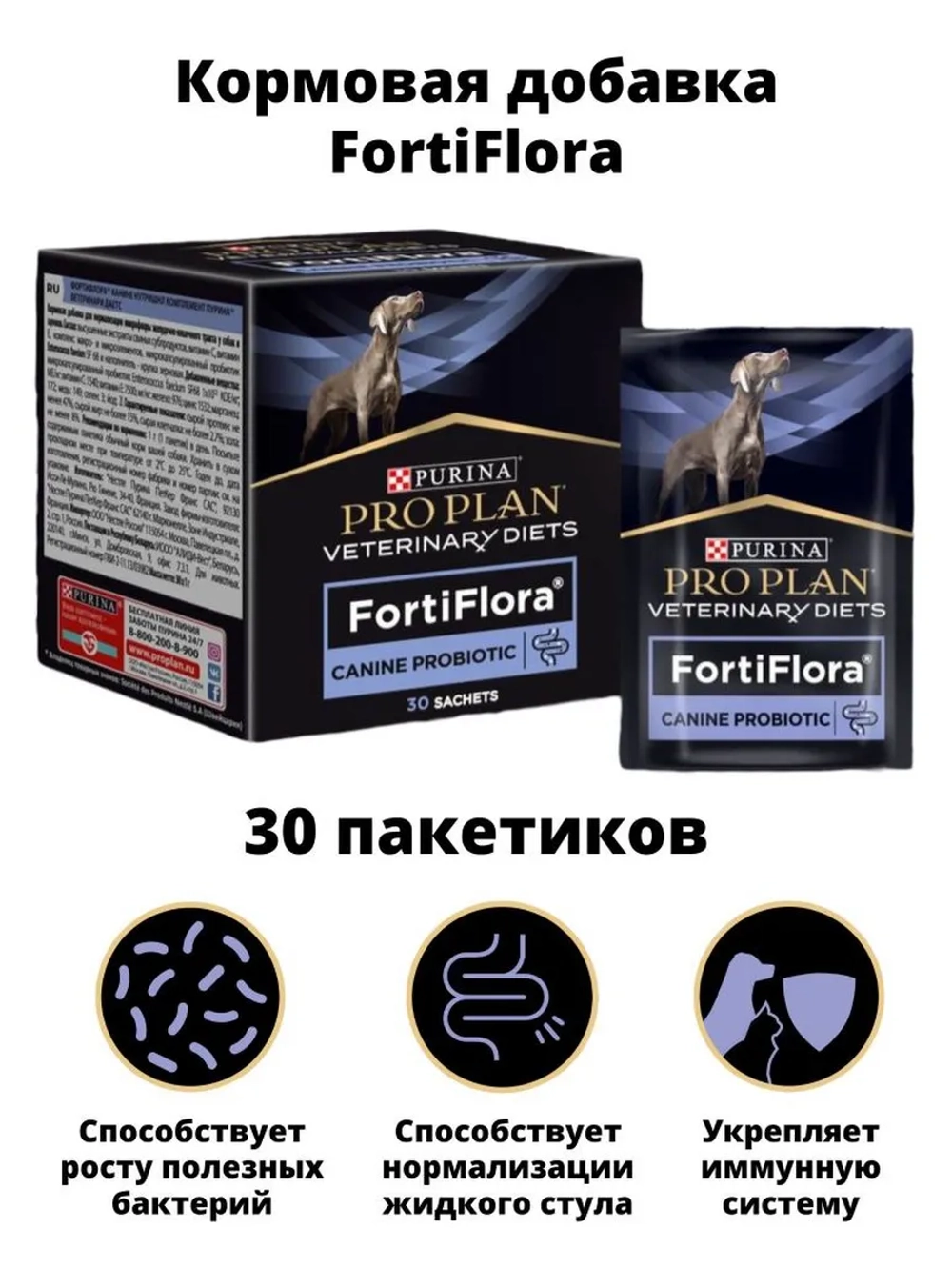 FortiFlora Кормовая добавка для собак 30 шт
