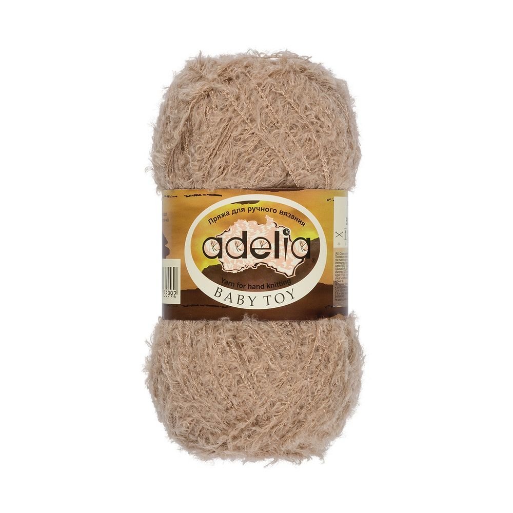 Пряжа Adelia Baby Toy / уп.10 мот. по 50 г, 255м, 03 бежевый