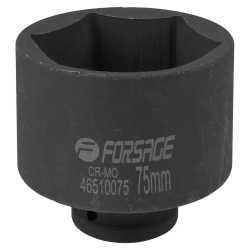 Головка ударная глубокая 3/4'', 75мм (6гр.) Forsage F-46510075