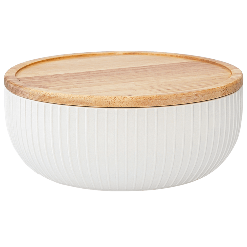 Салатник с крышкой из дерева Soft Ripples