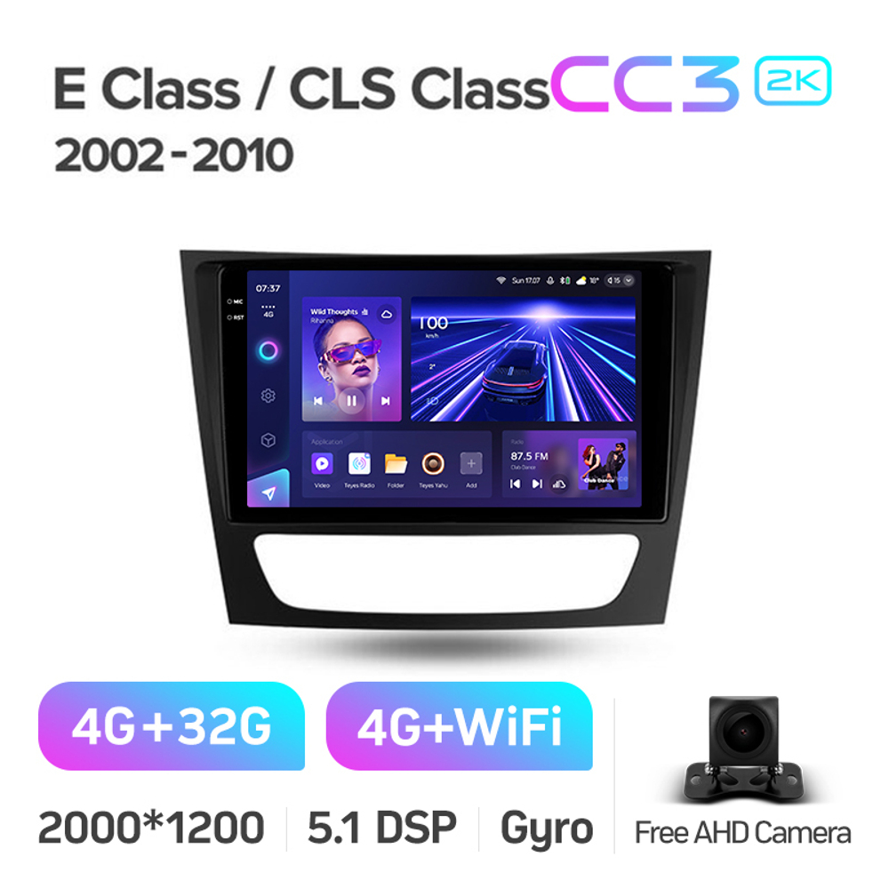Teyes CC3 2K 9"для Mercedes Benz E-Class S211 W211 CLS-Class C219 2002-2010