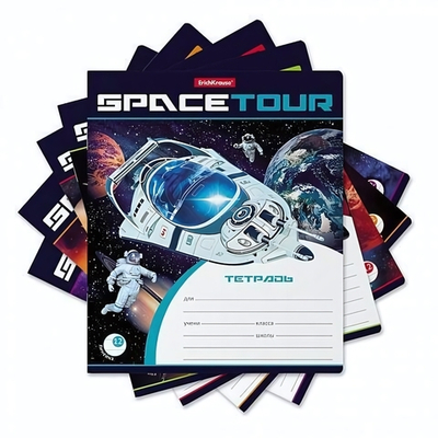 Тетрадь школьная А5 12л линия "Space Tour" (Erich Krause)
