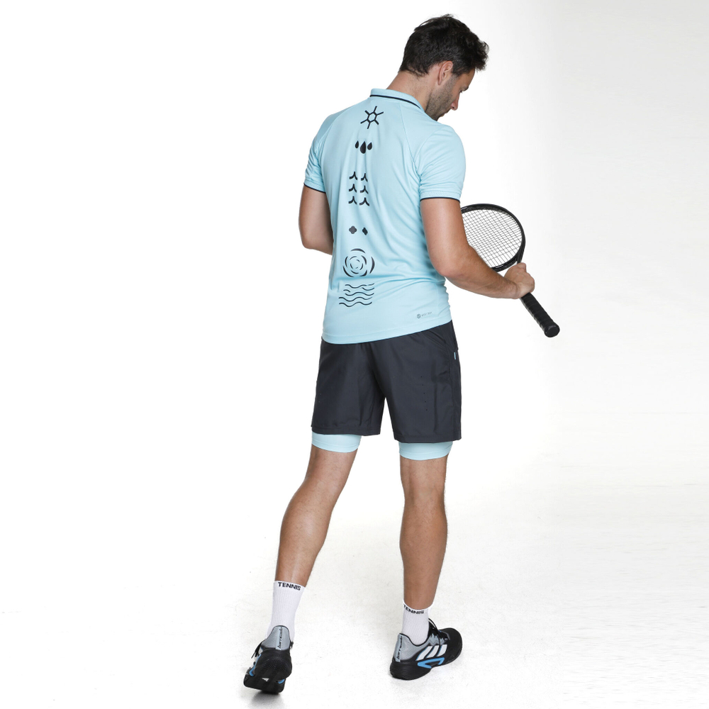 Мужское теннисное поло adidas Paris FLFT Polo Men - Turquoise