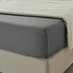 Простыня IKEA NATTJASMIN (НАТТЭСМИН), Темно-серый, 240х260 см