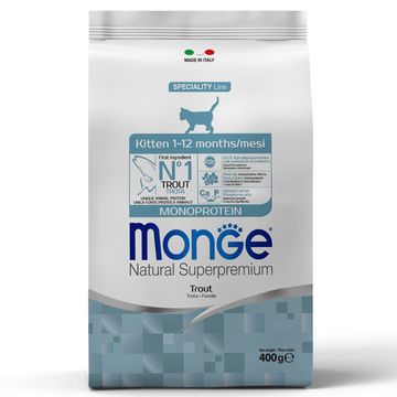 Monge Monoprotein Cat корм для котят и беременных кошек с форелью (0,4)