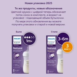 Бутылочка Philips Avent Natural 1+мес 260мл SCY903/01