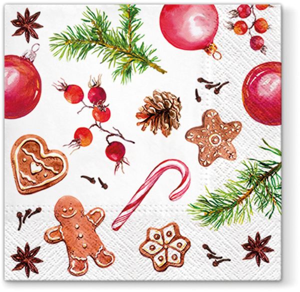 Салфетки 3-слойные для декупажа Sagen Vintage Design Lunch PAW Decor Collection Домашние сладости