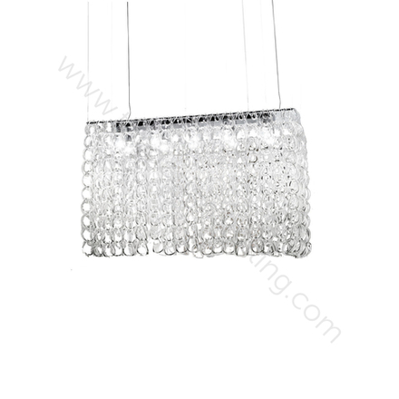 Pendant design lamp Giogali SP RE1 by Vistosi (Clear)