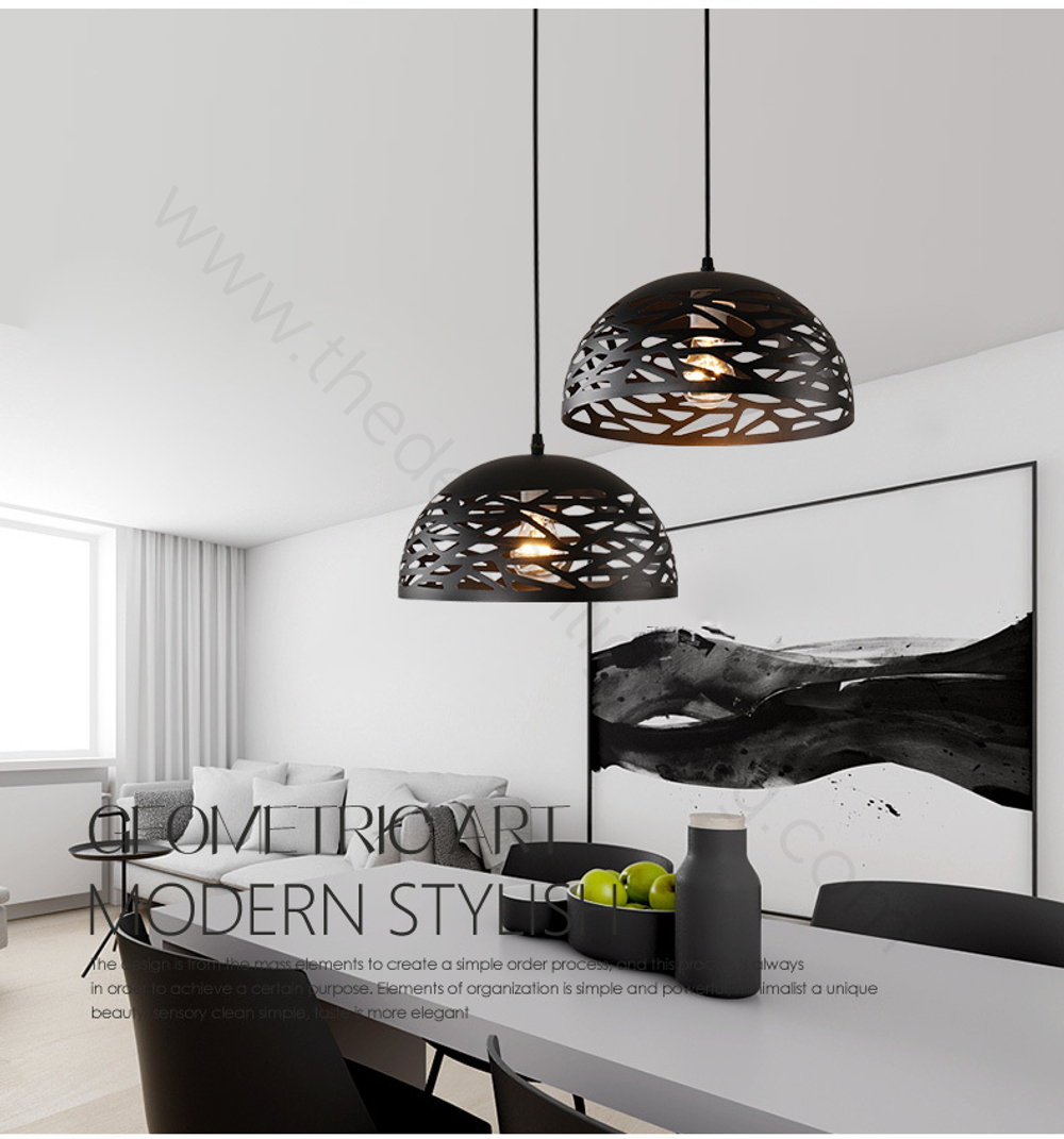 Pendant design lamp Kelly Cluster by Studio Italia Design (Black/hemisphere)