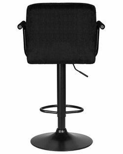 Стул барный DOBRIN KRUGER ARM BLACK, черный вельвет (LAR-E2041-52)