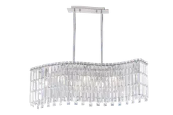 Люстра подвесная NewRgy 2670R/5A CHROME+CLEAR, 5×40 Вт, хромированная и прозрачная