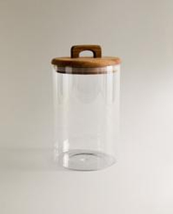 ZARA HOME БОЛЬШАЯ БАНКА ДЛЯ ХРАНЕНИЯ, СВЕТЛО-БЕЖЕВЫЙ