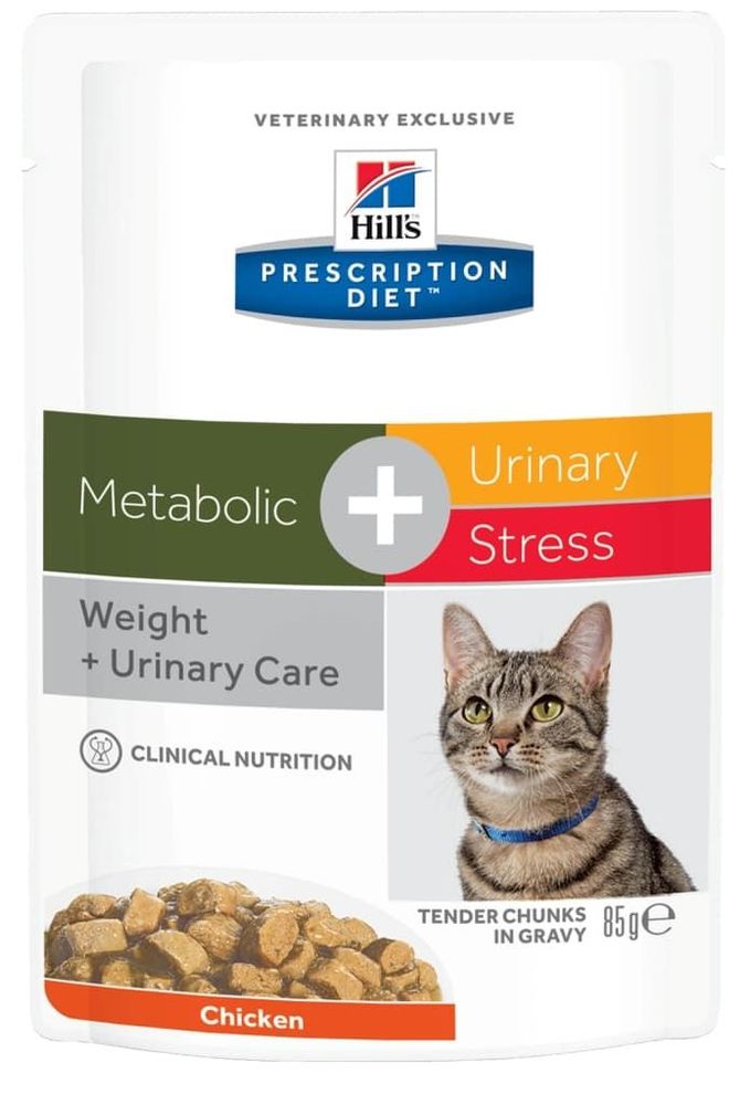 Hill's PD Metabolic+Urinary Stress 85г пауч корм д/кошек с курицей Hill's PD Metabolic+Urinary Stress 85г пауч корм д/кошек с курицей