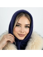 капор зимний и осенний капюшон- снуд вязаный ангора