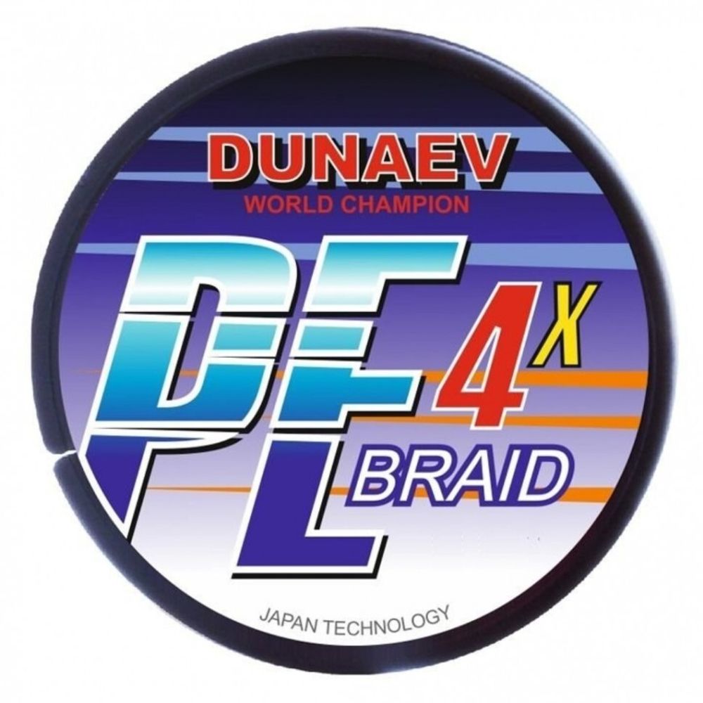 Шнур DUNAEV BRAID PE X4 150м 0,18мм  (11,7 кг)  Multicolor