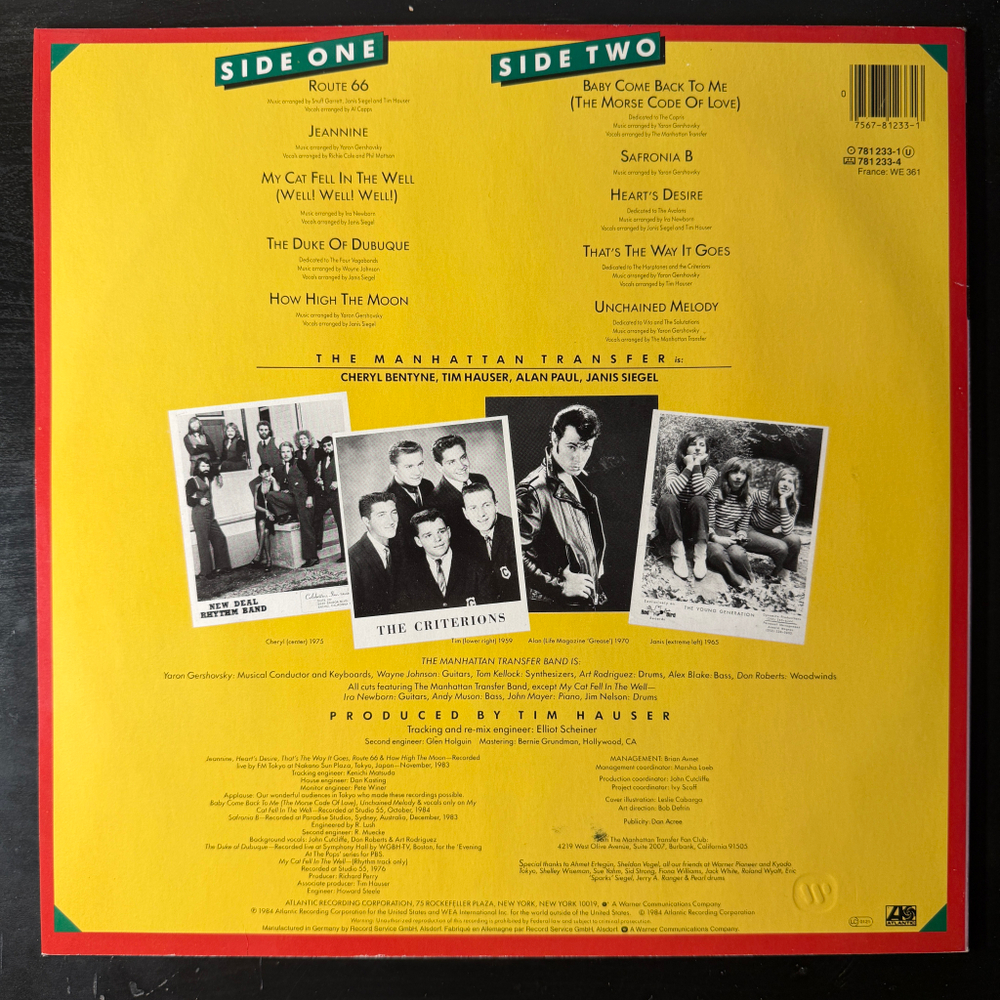 The Manhattan Transfer ‎– Bop Doo-Wopp (Германия 1984г.)