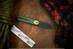Нож Vosteed Corgi сталь 14C28N Black Stonewash рукоять Green Micarta