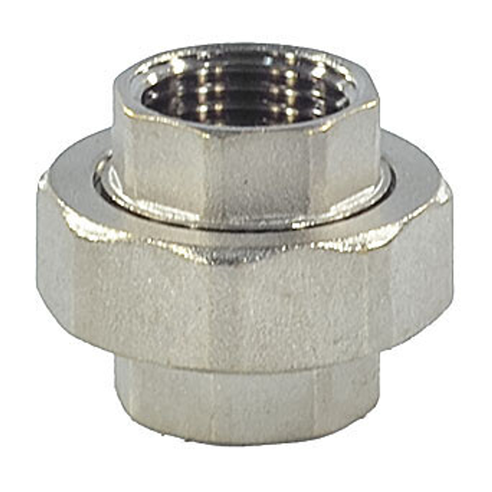 Соединитель латунь никель американка Ду 32 (1 1/4") прямой ВР/ВР SantechSystems