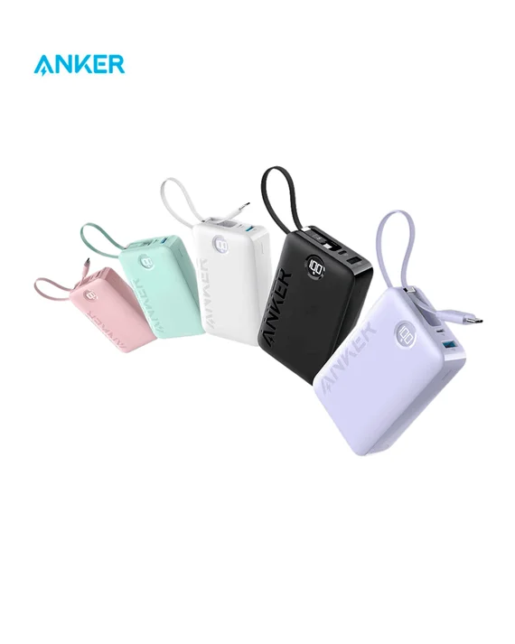 Внешний аккумулятор Anker Nano Power Bank 20000 mAh A1647 черный (22,5W Built-In USB Cable)