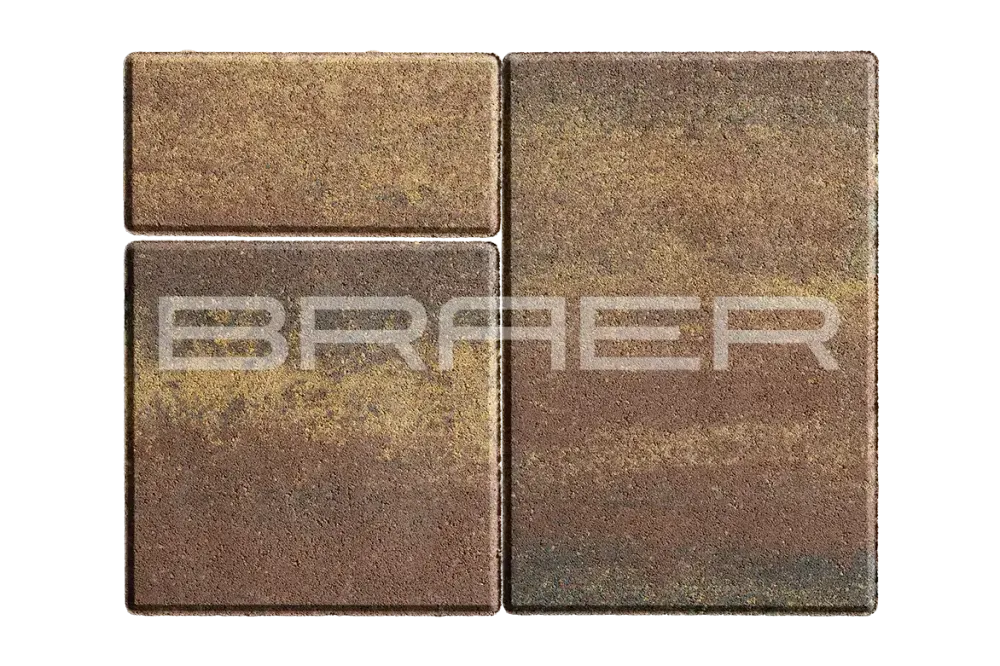 Тротуарная плитка Braer Старый город Ландхаус, Color Mix Мальва, 60 мм