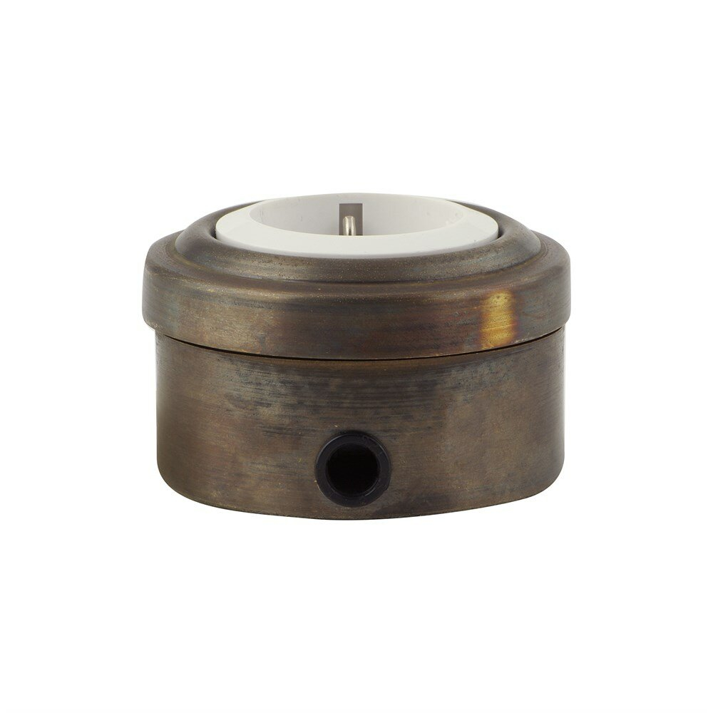 Розетка электрическая ретро, патинированная, VINTAGE Metal М1-12-27