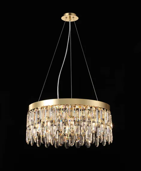 Люстра подвесная NewRgy F6-ф500*H220(1200) H GOLD, 8×40 Вт, золотая