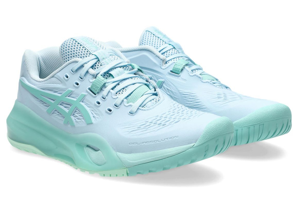 Женские теннисные кроссовки Asics Gel-Resolution X - light blue/oasis green