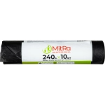Мешки для мусора MitRa Professional 240 л черные (ПВД 30 мкм, 10 штук)