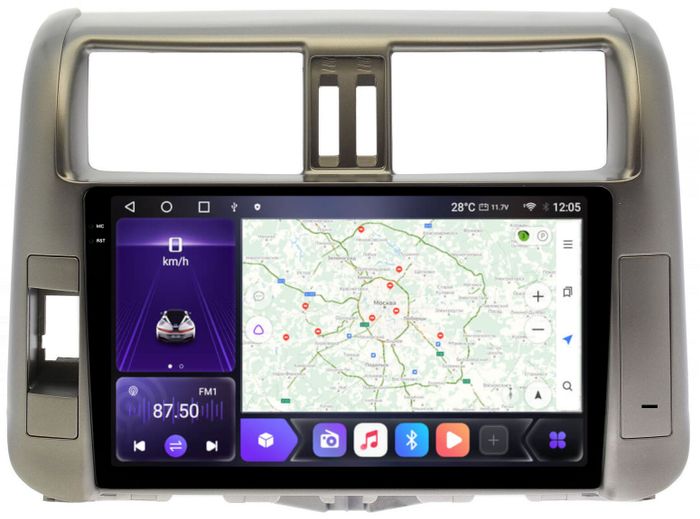 Магнитола для Toyota Land Cruiser Prado 150 2009-2013 - Kuberg OL-9613 QLed+2K, Android 12, Быстрая, CarPlay, 4G SIM-слот