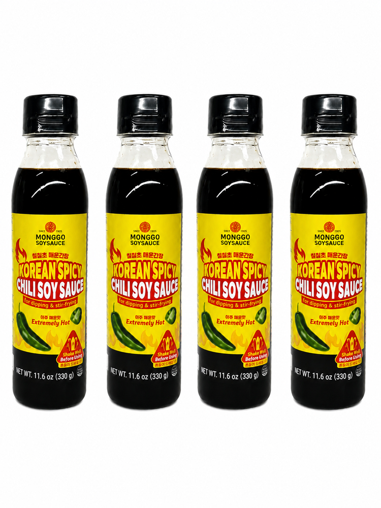 Соевый соус Monggo Korean Spicy очень острый 330 мл x 4 шт