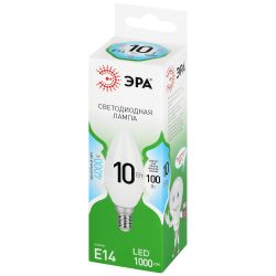 Лампа светодиодная ЭРА GREEN LINE LED B35-10W-840-E14 GL 10Вт свеча яркий белый свет E14 | Лампы cветодиодные Свеча (B/C)
