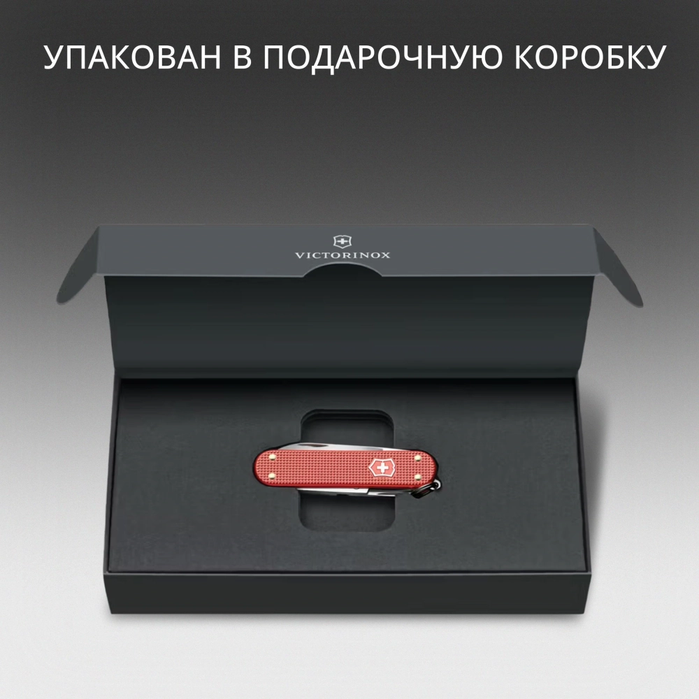 Нож перочинный Victorinox Classic SD Alox LE 2025 Stone Red, 58 мм, 5 функций, красный, подарочная к