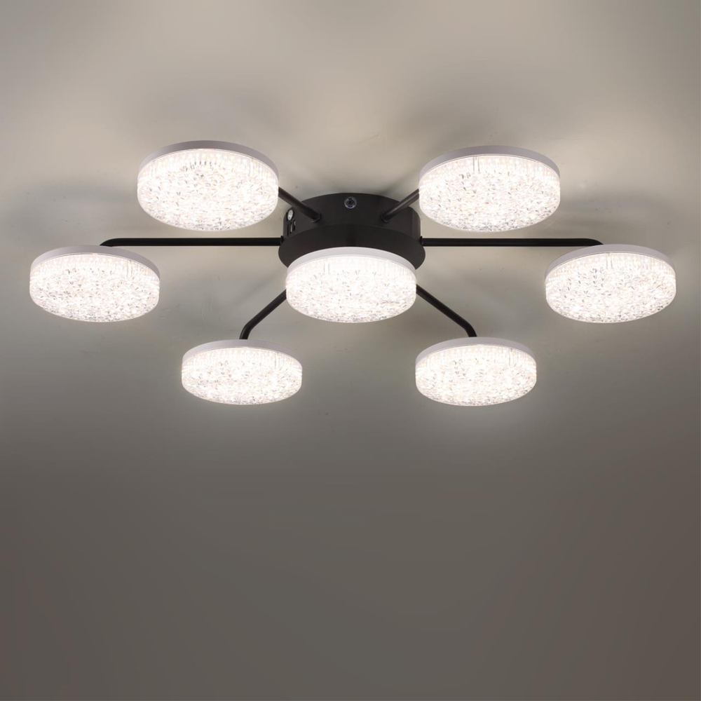 8236/7CL LEDIO LN25 000 черный, металл/акрил Люстра потолочная с ПДУ LED 90W 3000-6000К 220V DIDANA