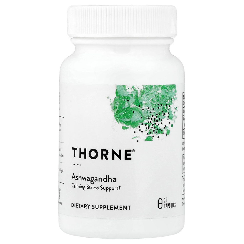 Thorne, ашваганда, 120 мг, 30 капсул