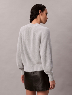 Свитер Calvin Klein Smooth Cotton Monogram Rib Classic Sweater