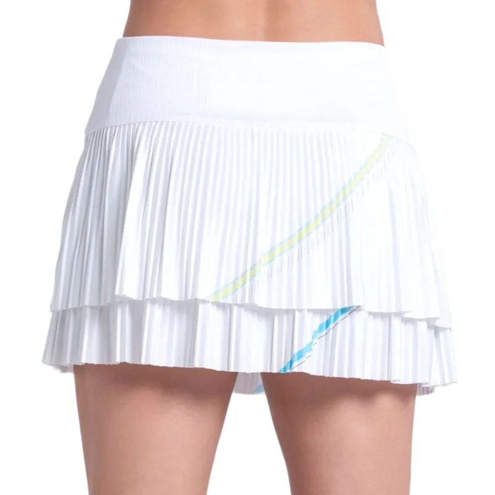 Теннисная юбка Lucky in Love Geo Glow Pleated - white