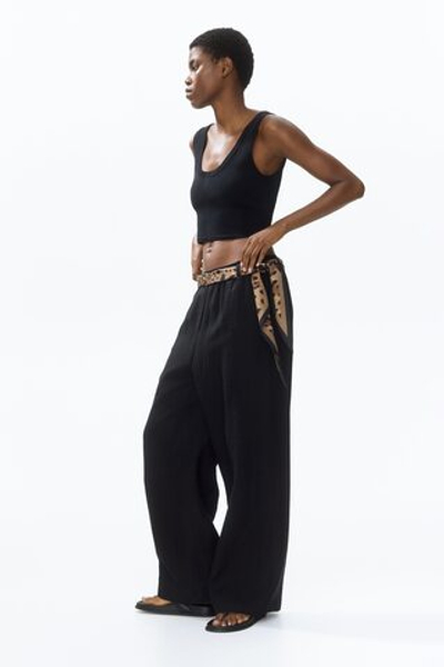 Брюки из смеси льна с шалью - H&M