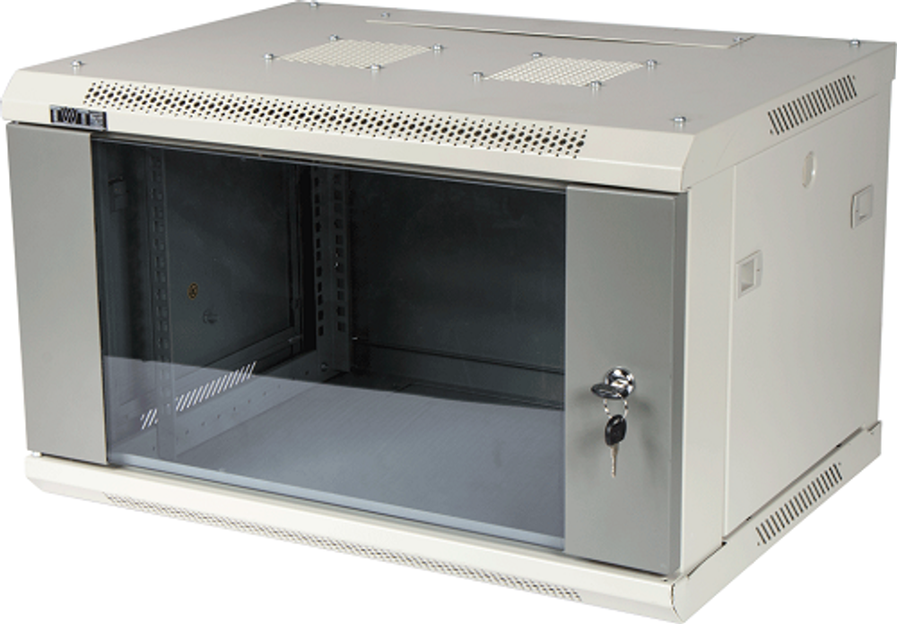Шкаф настенный 19", 22U TWT TWT-CBWPG-22U-6x8-GY