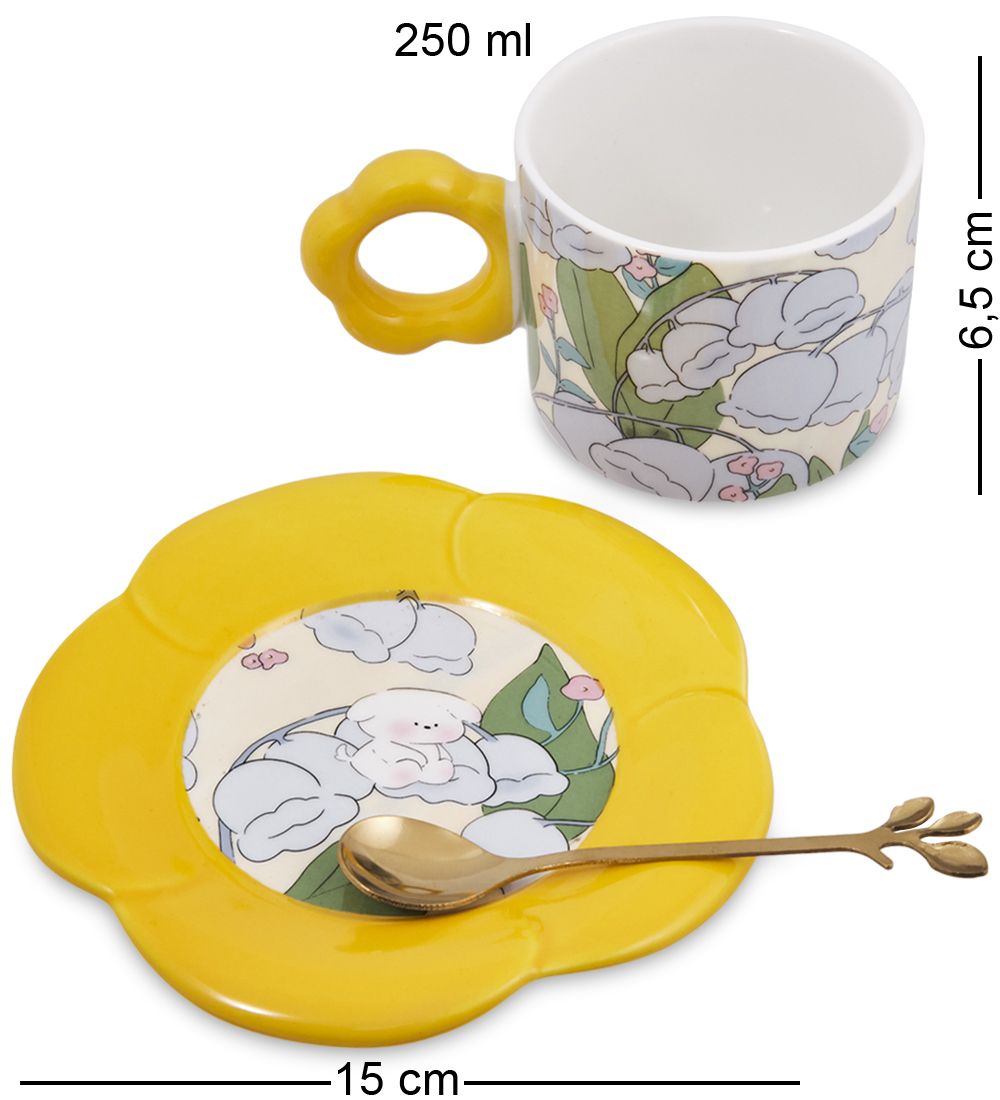 GAEM Art MUG-422/1 Чайная пара «Котенок в подсолнухах»