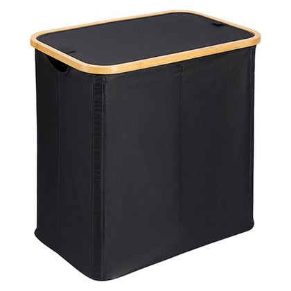 Корзина для белья с двумя отделениями 53.5х33х53см Smart Solutions Neat Twin черная